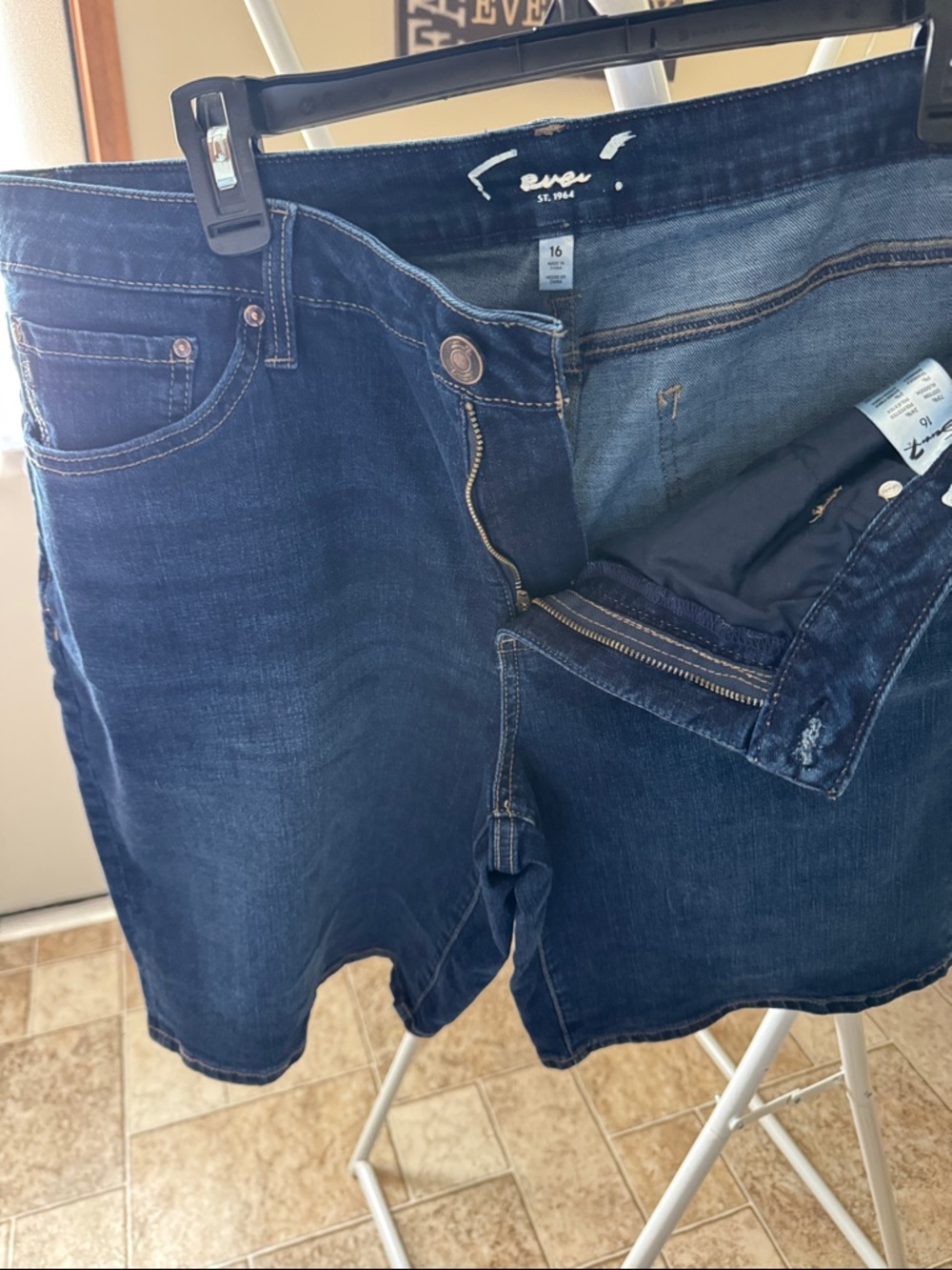 Seven7 Dark Blue Denim Shorts